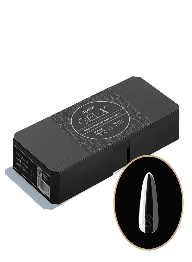 APRÉS Apres Gel-X® Stiletto Box of Nail Tips | 280 Gel-X Tips, Soft Tips, 14 Sizes 00-9 | Half-sizes Included (Natural Stiletto Short, 280 Count) - Image 2